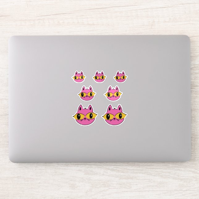 Retro-Katze Aufkleber (Computer)