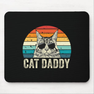 Retro Katze Daddy Vintag gestört Maine Coon Cat Mousepad