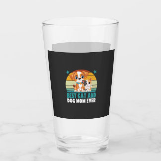 Retro Katze Hund Mama Katze Mama Furmama Welpe Kät Glas