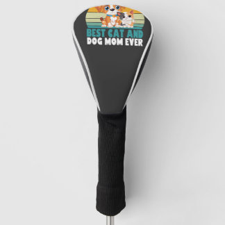 Retro Katze Hund Mama Katze Mama Furmama Welpe Kät Golf Headcover