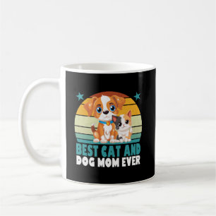 Retro Katze Hund Mama Katze Mama Furmama Welpe Kät Kaffeetasse