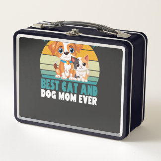 Retro Katze Hund Mama Katze Mama Furmama Welpe Kät Metall Brotdose