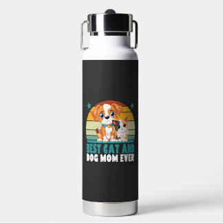 Retro Katze Hund Mama Katze Mama Furmama Welpe Kät Trinkflasche
