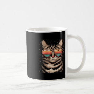Retro-Katze mit Schlaftabletten Liebe des Herzens Kaffeetasse