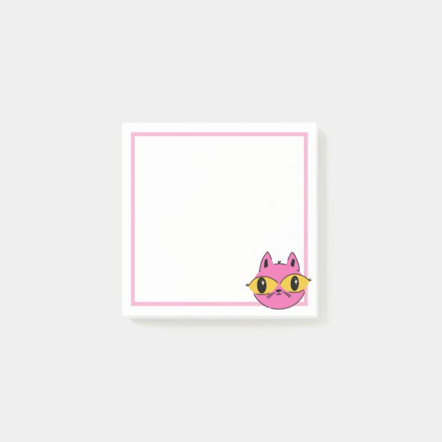 Retro-Katze Post-it Klebezettel (Vorderseite)