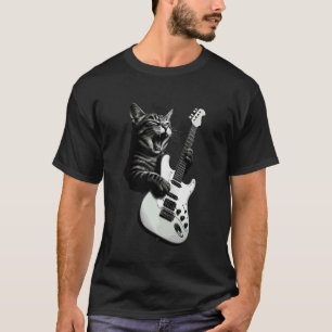 Retro-Katze-Rock-Musik-Geschenke Männer Kinder Fra T-Shirt
