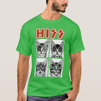 Retro-Katze Rock-Musik-Konzertband Männer Frauen L T-Shirt