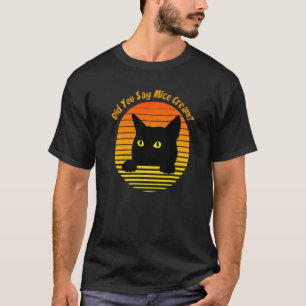 Retro-Katze Sagten Sie Mäuse-Eis T-Shirt