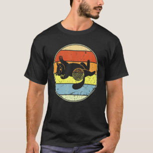 Retro-Katze Vintage-Katze Silhouette Kätzchen Tier T-Shirt