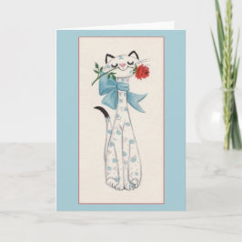 Retro Katzen-Anmerkungs-Karte Karte