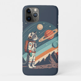 Retro-Katzen-Astronaut Kosmische Raumillustration Case-Mate iPhone Hülle