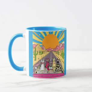 Retro-Katzen auf Urlaub machen eine Spritztour Tasse