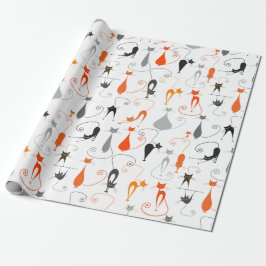 Retro-Katzen Geschenkpapier