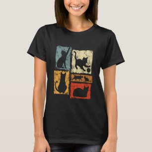 Retro-Katzen Tägliche Gewohnheiten Grafik für Katz T-Shirt