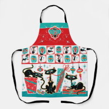 Retro-Katzen-Weihnachtslatz
