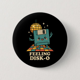 Retro Kawaii Diskette Retro-Tech-Witz 80er 90er D Button