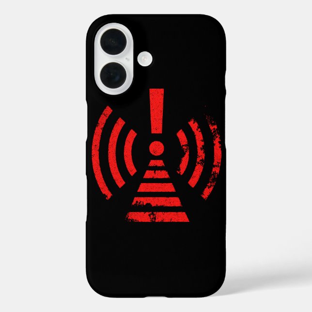 Retro Keep Back Energy Warning Symbol Case-Mate iPhone Hülle (Rückseite)