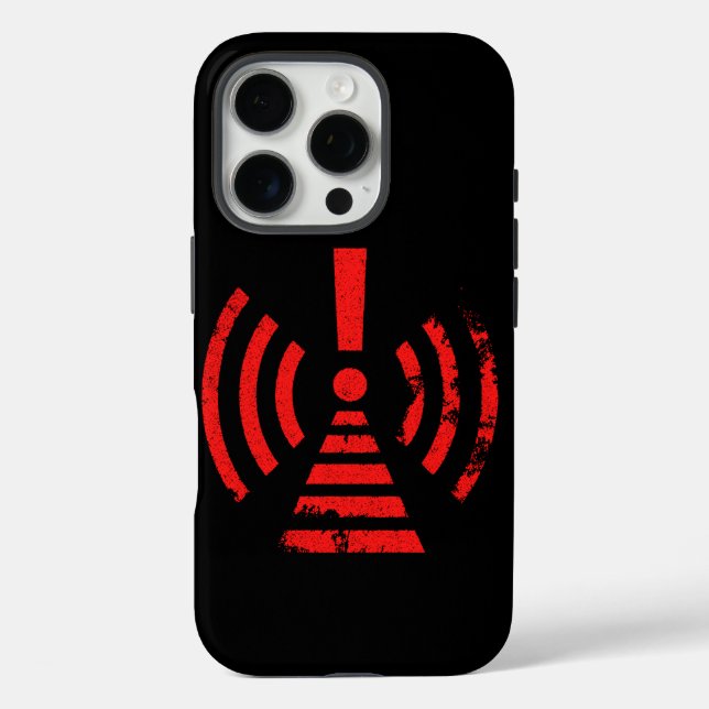 Retro Keep Back Energy Warning Symbol Case-Mate iPhone Hülle (Rückseite)