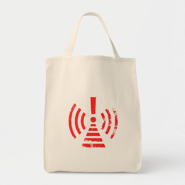 Retro Keep Back Energy Warning Symbol Tragetasche (Vorne)