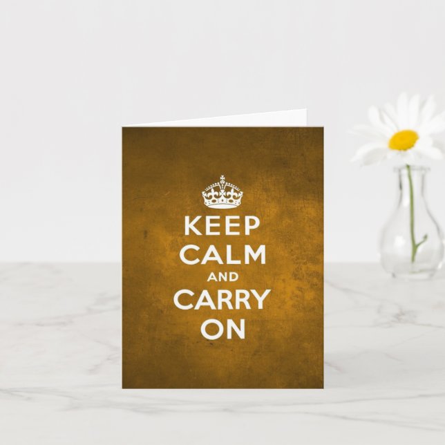 Retro Keep Calm  Karte (Kleine Pflanze)