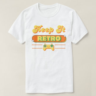 Retro Keep It Gaming Typografie-Design T-Shirt