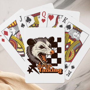 Retro Keep Talking Wilde Possum: Wütendes Wildtier Spielkarten
