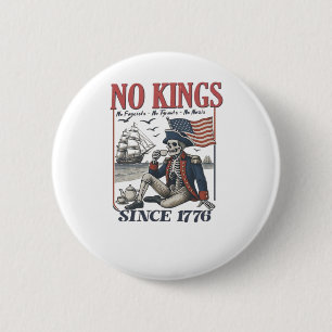 Retro Keine Könige Seit 1776 Könige Ablehnend Klas Button