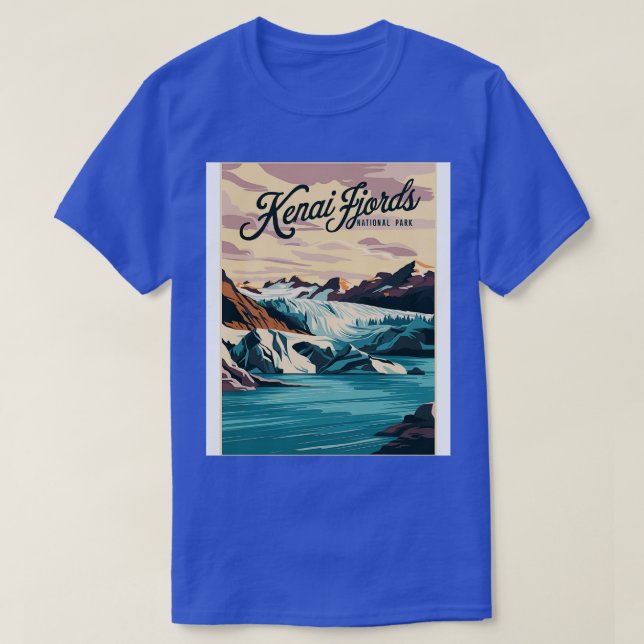 Retro Kenai Fjords National Park TShirt (Design vorne)