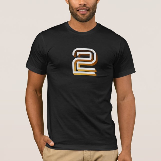 Retro Kennzeichnungs-Logo des Fernsehen BBC2 T-Shirt (Vorderseite)