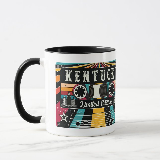 Retro Kentucky Staat. Tasse (Links)