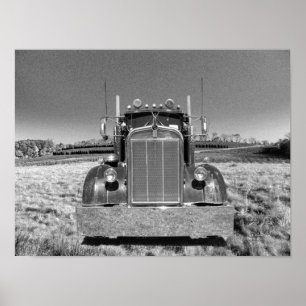 Retro Kenworth Frontal (bearbeiten #1) Poster