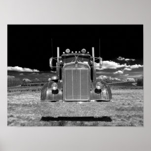 Retro Kenworth Frontal (bearbeiten #2) Poster