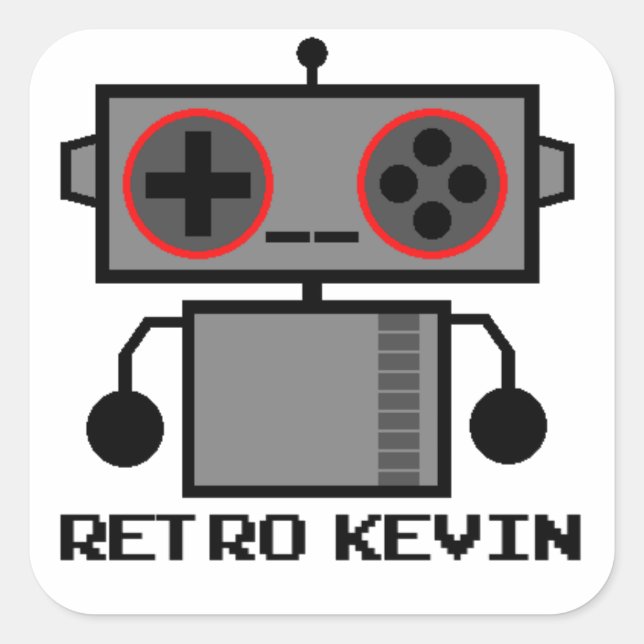Retro Kevin Sticker (Vorderseite)