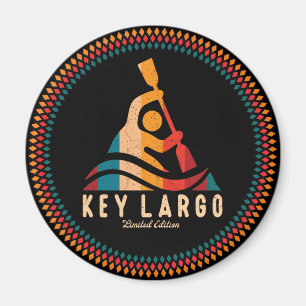 Retro Key Largo Kayaking Magnet