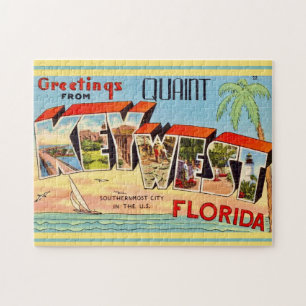 Retro Key West Gruß Puzzle