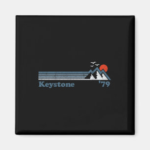 Retro Keystone Ski Resort Colorado Snowboard Skifa Magnet