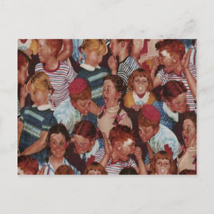 Retro-Kinder Postkarte