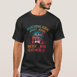 Retro Kinder über Jesus zu lehren ist der beste Jo T-Shirt