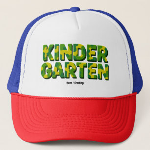 Retro Kindergarten Boys Teacher Camouflage Funny Truckerkappe