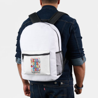 Retro Kindergarten, ich komme, Schule Bedruckter Rucksack