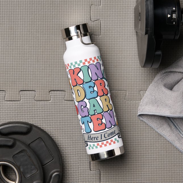 Retro Kindergarten, ich komme Schule Trinkflasche (Fitnessstudio)