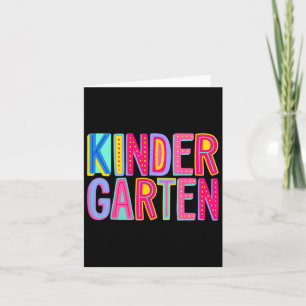 Retro Kindergarten Rainbow Vibes Teacher Kids CT Karte