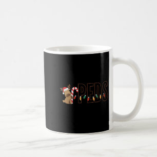 Retro Kinderheilkunde Weihnachtslichter Rentiere P Kaffeetasse