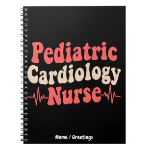 Retro-Kinderkardiologie-Krankenschwester Groovy He Notizblock