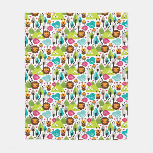 Retro Kindersafari-Löwewild lebende tiere Fleecedecke