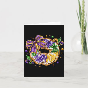 Retro King Cake Kokette Bogen Perlen Glückliches M Karte