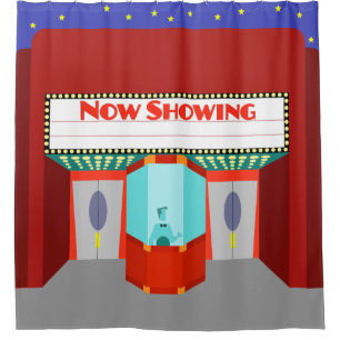 Retro Kino-Duschvorhang Duschvorhang