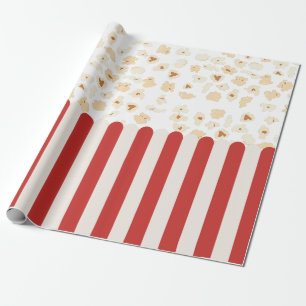 Retro-Kino mit Popcorn Geschenkpapier
