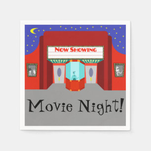 Retro Kino-Papierservietten Serviette
