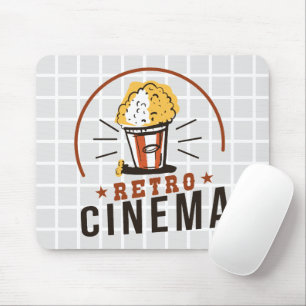 Retro-Kino-Popcorn-Raster-Mauspad Mousepad